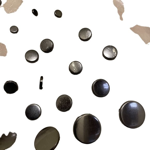 STYLE & CO Gray Beige Studded Synthetic Double Strap Zip Closure Pocket Pouches - Picture 3 of 13